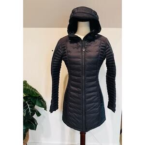 KUHL Projekt Spyfire Down Filled Women’s Long Black Parka with Hood Size XS